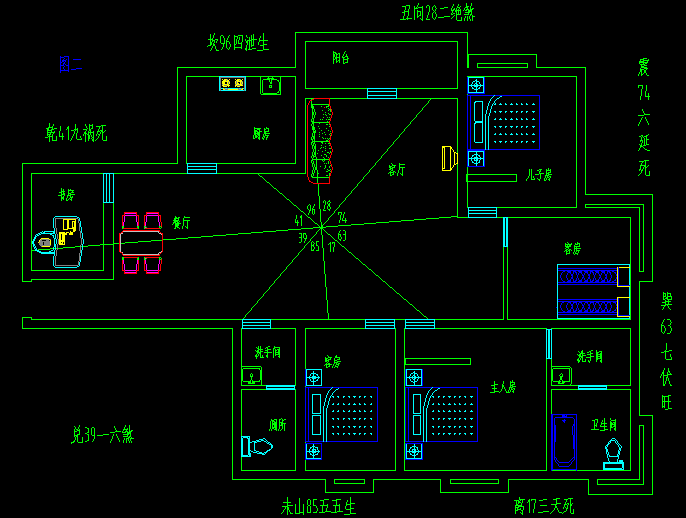 鱼缸和财神爷摆放图片